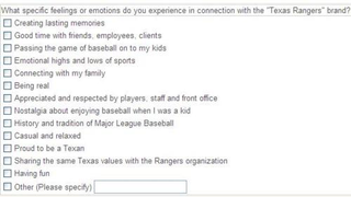 Illustration for article titled "Do You Experience 'Being Real' In Connection With The 'Texas Rangers' Brand?"